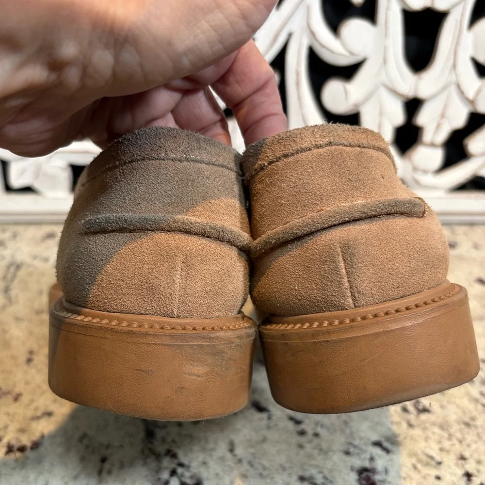 Steve Madden Karmine Suede Loafers Size 9 Tan